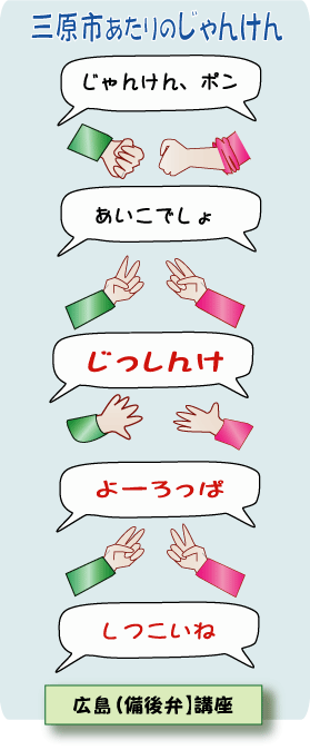 備後弁78 じっしんけ 三原市のじゃんけん言葉 はにれた By れたすはうす