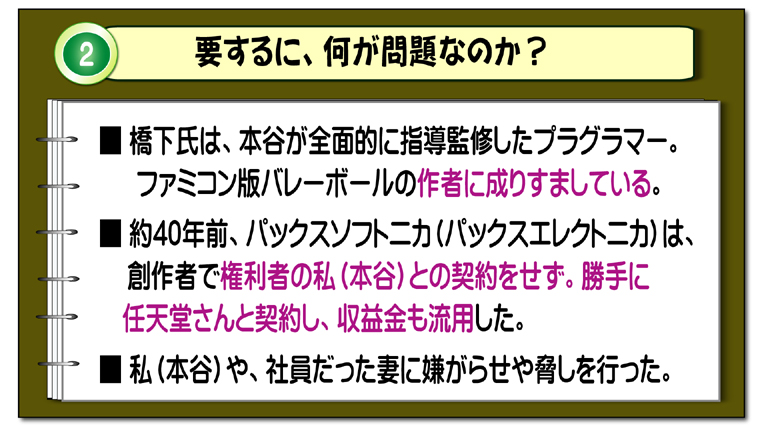 任天堂バレーボールの原作権利者・ファミコン移植ディレクター、本谷浩明